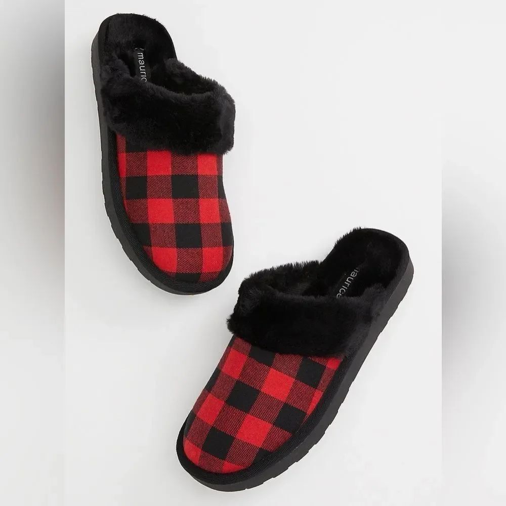 Ivy Buffalo Plaid Clog Slipper by Maurices size 9